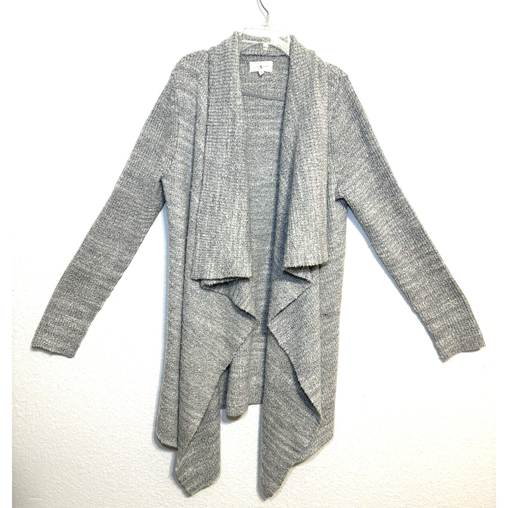 Lou & Grey Sweater Open Wrap Duster Cape Wool Blend‎ Soft Gray Size Medium (c)